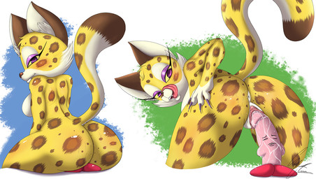 anthro anus big_butt blush bodily_fluids breasts butt claws countershading dildo dildo_sitting dominant dominant_female drooling duo female genital_fluids genitals humiliation humor looking_pleasured male male/female meme_face open_mouth orgasm penetration purple_eyes saliva saliva_on_tongue sex_toy simple_background sweat sweaty_anus sweaty_butt thick_thighs tongue tongue_out vaginal vaginal_fluids vaginal_penetration vulva yellow_body g4rron kirby_(series) kirby_and_the_forgotten_land nintendo clawroline kirby felid feline leopard mammal pantherine meme