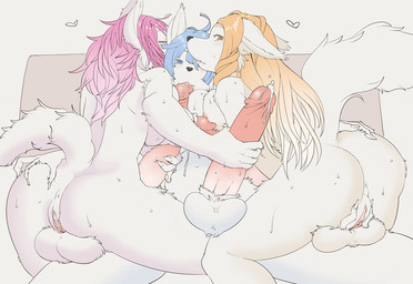 5_fingers ahoge amber_eyes amber_pupils anthro anthro_on_anthro anthro_penetrated anthro_penetrating anthro_penetrating_anthro anus ball balls big_breasts big_butt big_penis biped black_nose blonde_eyebrows blonde_hair blue_eyebrows blue_eyes blue_hair blue_pupils bodily_fluids breasts butt colored_nails cum dark_nose ears_back erection eyebrows eyelashes eyes_mostly_closed fingernails fingers fur genital_fluids genitals group gynomorph gynomorph/herm gynomorph_penetrated hair herm herm/herm herm_penetrating herm_penetrating_gynomorph herm_penetrating_intersex huge_penis humanoid_genitalia humanoid_hands humanoid_penis intersex intersex/intersex intersex_penetrated intersex_penetrating intersex_penetrating_gynomorph intersex_penetrating_intersex iris lidded_eyes long_hair masturbation monotone_body monotone_breasts monotone_butt monotone_face monotone_fur monotone_genitals monotone_hair monotone_penis monotone_tail nails narrowed_eyes nipples nude oral oral_penetration penetration penile penile_masturbation penile_penetration penis penis_grab pink_eyebrows pink_eyes pink_hair pink_nipples pink_penis pink_pupils pivoted_ears pupils sex shallow_penetration side_boob simple_background snout tail vaginal vaginal_masturbation vulva white_anus white_background white_balls white_body white_breasts white_butt white_ears white_face white_fingernails white_fur white_nails white_tail white_vulva wide_hips sindoll canid canine canis mammal wolf