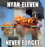 9/11 ambiguous_gender blue_sky building cool_guys_don't_look_at_explosions dark_humor domestic_cat english_text explosion felid feline felis fire food food_creature fur grandfathered_content grey_body grey_fur humor hybrid lol_comments mammal meme nyan_cat nyan_cat_(copyright) outside photo_manipulation pop-tarts rainbow rainbow_trail real real_world shitpost sky skyscraper smoke solo text twiglet31 twin_towers what world_trade_center