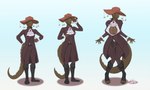 anthro basic_sequence big_breasts blush body_size_growth breast_growth breasts brown_body cleavage clothed clothing drinking expansion female gender_transformation growth happy hat headgear headwear linear_sequence male mtf_transformation potion size_transformation solo tail thick_thighs thigh_expansion three_frame_sequence tight_clothing torn_clothing transformation transformation_sequence admiralbushed microsoft the_elder_scrolls argonian scalie colored hi_res sequence