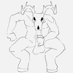 anthro antlers aroused autofellatio balls beverage big_penis bodily_fluids bone clenching_balls cum cum_in_mouth cum_in_own_mouth cum_in_self cum_inside cum_while_penetrated ejaculation erection fur genital_fluids genitals glans hooves horn humanoid_genitalia humanoid_penis male masturbation mature_male oral oral_masturbation oral_penetration penetration penile penile_masturbation penis pulsing pupils saliva saliva_on_penis sitting skull skull_head solo spread_legs spreading throbbing throbbing_balls white_pupils aimskull american_mythology indigenous_north_american_mythology mythology north_american_mythology deer mammal monster mythological_creature wendigo 1:1 2026 animated digital_drawing_(artwork) digital_media_(artwork) loop
