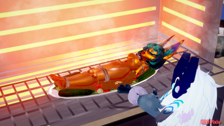 anthro apple apple_in_mouth appliance bdsm character_prepared_as_food cooking death dolcett duo female female/female food fruit heat_(temperature) implied_cannibalism implied_fatal kitchen_appliance lying nipples on_back oven oven_tray plant roasted snuff steam steaming_body vegetable il00 league_of_legends riot_games tencent kindred_(lol) lamb_(lol) vex_(lol) 16:9 3d_(artwork) digital_media_(artwork) hi_res widescreen