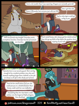 4_panel_comic anthro bar black_stripes blue_eyes bottle bottomwear braided_hair breasts brown_body brown_hair cellphone clothed clothing coiling container dartboard dialogue dragged electronics eyewear frill_(anatomy) fur furaffinity_logo furniture gesture glasses green_body green_eyes greeting grey_body group hair handshake head_crest head_frill holding_cellphone holding_object holding_phone hoodie inside jacket jewelry male name_in_dialogue necklace orange_eyes page_number pants patreon_logo pecs phone plant plant_pot potted_plant red_body red_eyes scales security security_guard shelf shirt sitting_on_stool size_difference sofa speech_bubble stripes tail tail_frill teal_body teal_scales text topwear uniform yellow_body yellow_eyes yellow_scales rimentus furaffinity mythology patreon coalt emeralyn_(rimentus) kharl_(rimentus) ollivander_(rimentus) rysindra_(rimentus) vess_(rimentus) anaconda aquatic aquatic_dragon avian boa_(snake) boinae canid canine canis dragon felid furred_dragon furred_scalie gryphon mammal mythological_avian mythological_creature mythological_scalie pantherine reptile scalie snake werecreature werefelid werepantherine weretiger wingless_dragon wolf comic english_text hi_res multiple_scenes url