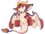 anthro anus crossgender female genitals lying on_back pussy solo spread_legs spreading young chisanakei league_of_legends mythology riot_games tencent smolder_(lol) dragon mythological_creature mythological_scalie scalie