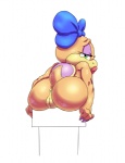 anthro anus big_butt butt female genitals green_eyes looking_at_viewer looking_back presenting presenting_hindquarters pussy rear_view shell solo stuck warp_pipe r-fenrir mario_bros nintendo koopaling wendy_o._koopa koopa reptile scalie