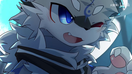 4_fingers anthro biped black_scarf blue_eyes blue_markings blush blush_lines chest_tuft claws duo fade_in fangs fingers forest forest_background fur grey_body grey_fur inner_ear_fluff kemono kerchief male markings moon mostly_nude_anthro mostly_nude_male multicolored_body multicolored_fur nature nature_background neck_tuft neckerchief neckwear night one_eye_closed open_mouth outside pawpads paws plant red_eyes scarf slim_anthro slim_male solo teeth tree tuft white_body white_fur hlg7777 bilibili maxliu canid canine canis domestic_dog fox ghost hybrid mammal spirit wolf wolfdog 16:9 2024 2d_animation animated blue_theme digital_drawing_(artwork) digital_media_(artwork) hi_res shaded short_playtime sound video wallpaper watermark widescreen