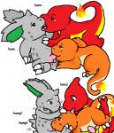 balls brown_eyes charmander charmeleon comic erection fellatio feral fire flaming_tail generation_1_pokemon genitals green_eyes grey_body group group_sex guil_bunny_(artist) incest_(lore) kishin_the_nidoran kissing level_difference male male/male male_penetrated male_penetrating male_penetrating_male nidoran nidoran♂ nintendo oral oral_penetration orange_body orange_skin penetration penile penis pokemon pokemon_(species) red_body sex simple_background tail threesome tongue tongue_out trio white_background