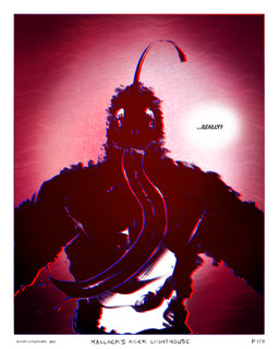 anthro black_body black_skin black_tongue bodily_fluids border dialogue drooling long_tongue lure_(anatomy) male red_background saliva simple_background solo speech_bubble text tongue white_border sharkinthepark anvil_(sharkinthepark) anglerfish aquatic fish monster 2025 4:5 absurd_res comic english_text hi_res