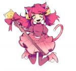 bell bottomwear clothed clothing fangs female footwear fur gloves hair handwear magical_girl_outfit magical_girl_wand open_mouth open_smile pink_body pink_fur pink_hair ribbons shoes skirt smile solo teeth wand yellow_eyes strovii wunkolo european_mythology irish_mythology mew_mew_kissy_cutie mythology undertale undertale_(series) mew_mew_(undertale) animal_humanoid cat_humanoid dullahan felid felid_humanoid feline feline_humanoid humanoid mammal mammal_humanoid 2d_animation animated artist_collaboration high_framerate low_res short_playtime