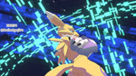 anthro big_breasts black_sclera blue_eyes bodily_fluids breasts butt female fur genital_fluids looking_at_viewer looking_back mostly_nude solo spread_legs spread_vulva spreading vagina vaginal_fluids what yellow_body yellow_fur erie51 bandai_namco digimon canid canine digimon_(species) fox mammal renamon 16:9 3d_(artwork) 3d_animation animated digital_media_(artwork) no_sound short_playtime widescreen