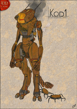 ambiguous_anthro ambiguous_gender anthro biped black_smoke digitigrade fingers humanoid_hands k.o.d.1 logo machine metallic_body robotic_hand simple_background smoke solo text textured_background three-quarter_view wire hdyly kobold living_machine robot robot_anthro scalie 2026 artist_logo artist_name colored_sketch digital_drawing_(artwork) digital_media_(artwork) hi_res sketch male_(lore)