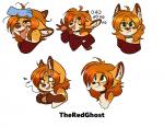 anthro chibi female freckles green_eyes hair long_ears red_hair theredghost autumn_(praexon) canid canine fox mammal red_fox true_fox digital_media_(artwork)