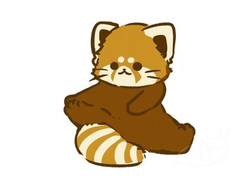 ambiguous_gender biped brown_body brown_fur chibi dot_eyes feral fur nibbling nom simple_background simple_eyes sitting solo tail_nom white_background shi_nominmin ailurid mammal red_panda 2019 animated no_sound short_playtime video