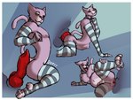 3_toes 5_fingers abdominal_bulge all_fours anal anal_knotting anal_penetration animal_genitalia animal_penis anthro armwear balls big_balls big_penis bodily_fluids butt canine_genitalia canine_penis clothing collar cum cum_inflation cum_inside disembodied_penis doggystyle duo eyes_closed feet femboy fingerless_gloves fingers from_behind_position fur genital_fluids genitals gloves handwear inflation kneeling knot knotted_penis knotting legwear lying male male/male male_penetrated male_penetrating male_penetrating_male multicolored_body multicolored_fur nipples nude on_ground on_side open_mouth pattern_clothing pawpads penetration penile penile_penetration penis penis_in_ass penis_size_difference perineum pink_body pink_fur pink_penis red_penis sex striped_clothing stripes tail thigh_highs toes tongue tongue_out tugging_collar two_tone_body two_tone_fur vein veiny_penis deety canid domestic_cat felid feline felis mammal 4:3 hi_res