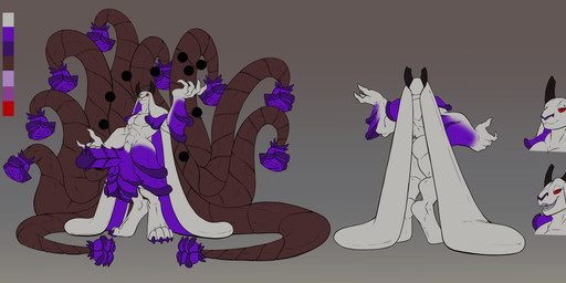 4_toes 5_fingers anthro balls big_balls big_penis color_swatch feet fingers flower fur genitals horn huge_balls huge_ears huge_penis hyper hyper_balls hyper_genitalia hyper_penis male multi_tail penis plant purple_flesh rinnegan sharingan smug solo tail toes unusual_anatomy unusual_genitalia unusual_penis white_body white_fur wood undeadkitty13 naruto ambiguous_species elemental_creature flora_fauna hybrid tailed_beast absurd_res hi_res model_sheet
