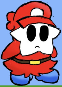 ambiguous_gender red_body solo jaedynscores_(artist) mario_bros nintendo humanoid shyguy low_res
