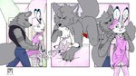 animated anthro canid canine canis chastity_cage chastity_device clothed clothing club doggystyle dominant duo female femboy feminization from_behind_position gender_transformation impregnation invalid_tag lagomorph leporid male male/female male/male mammal masculinity mythological_canine mythological_creature mythology rabbit sex sissy-boy submissive topless transformation were werecanid werecanine werewolf witte_konijn wolf