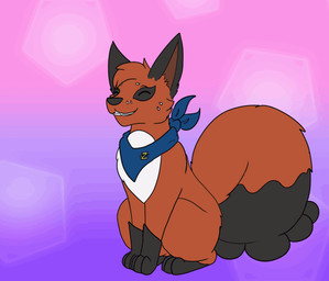 ambiguous_gender black_body black_fur blue_kerchief blue_neckerchief dancing dipstick_tail eyes_closed feral fur gradient_background kerchief leg_markings markings neckerchief neckwear open_mouth open_smile pawpads pink_background pink_pawpads purple_background quadruped red_body red_fur sharp_teeth simple_background smile socks_(marking) solo tail tail_markings teeth white_body white_fur tastytales nintendo pokemon z_(tastytales) generation_8_pokemon nickit pokemon_(species) 2d_animation animated male_(lore)