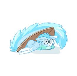 ambiguous_gender ask_blog blue_hair claws disturbed feathered_wings feathers feral fur green_eyes hair paws scared shield solo white_body white_fur wings wood asphagnum mythology tumblr patch_(ask-patch) dragon feathered_dragon feathered_scalie furred_dragon furred_scalie mammal mythological_creature mythological_scalie scalie 2015