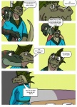 2011 anthro comic dialogue dinner_date_by_rex_equinox dragon english_text hi_res lizard male male/male mythological_creature mythological_scalie mythology reptile rex_equinox scalie tail text transformation