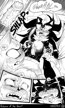 abdominal_bulge anal anal_orgasm anal_penetration anthro balls_blush big_hands big_nose big_penis blush blush_lines blushy bodily_fluids body_blush breath chest_tuft cum cum_string cum_while_penetrated cumshot duo ear_blush ejaculation fangs fluffy fluffy_chest furniture genital_fluids genitals grunting hands-free heart_eyes heart_symbol huge_penis internal internal_anal larger_male male male/male moan muscular muscular_anthro muscular_male nipples open_mouth orgasm panting pecs penetration penile_spines penis pillow quills_(anatomy) sex sharp_teeth size_difference sofa speech_bubble spiked_penis spikes spikes_(anatomy) tears teeth text tuft x-ray_view krazyelf sega sonic_the_hedgehog_(series) sonic_unleashed shadow_the_hedgehog sonic_the_hedgehog sonic_the_werehog eulipotyphlan hedgehog mammal werecreature wereeulipotyphlan werehog 3:5 absurd_res black_and_white comic english_text hi_res monochrome