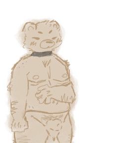 animal_genitalia anthro arm_hair balls bear_ears belly_hair blush body_hair brown_body brown_fur chest_hair choker eyes_closed freckles fully_sheathed fur genitals hairy jewelry male moobs necklace nipples nude overweight penis pubes saggy_balls scratching sheath simple_background slightly_chubby solo white_background nsfwsaltcaramel salty_(saltcaramel) animal_humanoid bear humanoid mammal mammal_humanoid ursid_humanoid ursine absurd_res hi_res painting_(artwork) watercolor_(artwork)