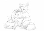 animal_genitalia anthro balls cuddling duo eye_contact fully_sheathed fur genitals hug looking_at_another male male/male nude overweight sheath simple_background size_difference skinny slightly_chubby white_background sexilydrawn disney zootopia gideon_grey travis_(zootopia) black-footed_ferret canid canine fox mammal mustelid musteline red_fox true_fox true_musteline weasel absurd_res hi_res monochrome