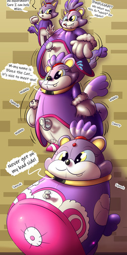 anthro anthro_to_inanimate asking asking_another asking_what asymmetrical_transformation basic_sequence bopper derived_sound_effect dialogue dialogue_with_sound_effects different_sound_effects expansion female four_frame_image four_frame_sequence glistening glistening_body inanimate_transformation inflatable inflatable_toy inflatable_transformation inflation interrupted_by_reaction interrupted_speech introduction latex linear_sequence loss_of_speech motion_onomatopoeia name_drop name_in_dialogue onomatopoeia plastic question solo sound_effects species_in_dialogue speech_bubble squeaking stuttering text transformation transformation_sequence verbal_reaction_to_tf voice_stolen what why wobbling dustyerror sega sonic_the_hedgehog_(series) blaze_the_cat domestic_cat felid feline felis mammal absurd_res english_text hi_res sequence