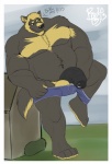 2013 balls bass_(artist) bear biceps big_muscles black_penis canine chest_tuft chubby dressing erection fur half-erect hybrid macro male mammal muscles nude penis solo sun_bear tuft uncut underwear wolf
Rating: Explicit
Score: 13
User: beartraps
Date: June 27, 2013
