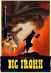 clothing cowboy_hat duo feral gun handgun hat headgear headwear humor male nude outside parody poster ranged_weapon revolver text weapon wild_west ceciliahej dogelore big_iron cheems doge canid canine canis domestic_dog mammal shiba_inu spitz 2020 absurd_res english_text hi_res meme translated