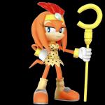 1:1 absurd_res alpha_channel anthro blue_eyes breasts cleavage clothed clothing crown dress echidna feathers female fur headgear hi_res mammal monotreme nibroc-rock orange_body orange_fur princess_alucion sega smile solo sonic_adventures sonic_the_hedgehog_(series) staff tiara