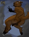 anthro anus brown_body brown_fur fur genitals half-erect hooves horn looking_at_viewer male penis presenting simple_background solo solo_focus tongue tongue_out wept_mac(artist) don't_starve klei_entertainment wortox demon imp absurd_res hi_res