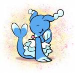 blue_body eyelashes eyes_closed female happy pose smile solo ollietheduke nintendo pokemon brionne generation_7_pokemon mammal marine pinniped pokemon_(species) absurd_res hi_res