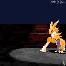 armwear chest_tuft clothing elbow_gloves female fur gloves handwear pixelated solo tail tuft white_body white_fur yellow_body yellow_fur conditional_dnp pyriax bandai_namco digimon digimon_(species) renamon 2025 3d_(artwork) 3d_animation animated digital_media_(artwork) dithering no_sound short_playtime webm