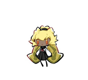 anthro chibi clothing floppy_ears fur long_ears male orange_eyes ponytail_ears school_uniform solo uniform yellow_body yellow_fur youzaiyouzai112 bandai_namco digimon digimon_ghost_game digimon_(species) lagomorph leporid mammal rabbit symbareangoramon low_res