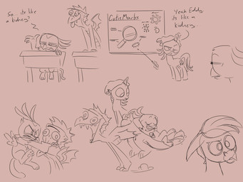 3_toes all_fours angry anthro asking asking_another beanie brown_background brown_beanie brown_body brown_clothing brown_fur brown_hat brown_headwear brown_horn brown_mane brown_pawpads brown_scales brown_tail brown_tongue brown_wings chair clothing cutie_mark desk dialogue dust_cloud eyebrows eyes_closed feathered_wings feathers feet feral frown fur furniture furrowed_eyebrows group hat headgear headwear holding_face horn larger_anthro larger_male magic magic_user male mane membrane_(anatomy) membranous_wings name_drop name_in_dialogue narrowed_eyes no_pupils on_chair open_frown open_mouth open_smile pawpads quadruped riding scales sharp_teeth simple_background sitting sitting_on_chair size_difference smaller_feral smaller_male smile squint standing stick table tail talking_to_another talon_hands teeth text toes tongue tongue_out unibrow wings young young_anthro young_feral young_male insert-thenewbl-here cartoon_network ed_edd_n_eddy european_mythology friendship_is_magic hasbro my_little_pony mythology ed_(eene) edd_(eene) eddy_(eene) rolf_(eene) asinus avian donkey dragon equid equine gryphon mammal mythological_avian mythological_creature mythological_equine mythological_scalie scalie unicorn western_dragon winged_dragon 2025 4:3 colored digital_drawing_(artwork) digital_media_(artwork) english_description english_text hi_res sketch_page
