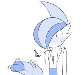 big_penis blush blush_lines bodily_fluids clothing dialogue genitals hair hair_over_eye male not_furry one_eye_obstructed penis simple_background sweat topwear white_background saltyxodium nintendo pokemon gallade generation_4_pokemon pokemon_(species) 2020 hi_res