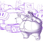 anthro biped bottomwear clothing eyewear finial flag flag_(object) flag_on_vehicle flagpole glasses hat headgear headwear humanoid_hands male obese obese_male overweight overweight_male pants pole shirt solo tank topwear vehicle fatyogi mammal suid suine sus_(pig) wild_boar 1:1 2014