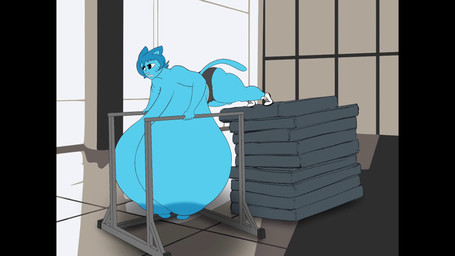 anthro athletic_wear big_breasts big_butt breasts breathing butt clapping clothed clothing exercise female footwear gym hanging_breasts huge_breasts huge_butt hyper hyper_breasts push-up shoes sneakers solo sound_effects topless topless_anthro sam2up cartoon_network the_amazing_world_of_gumball nicole_watterson domestic_cat felid feline felis mammal 16:9 2d_animation animated frame_by_frame hi_res short_playtime sound webm widescreen