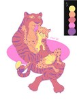 anthro breasts duo female genitals licking male male/female nude on_lap personal_grooming pussy simple_background sitting_on_lap tail tail_hug tongue tongue_out tggeko disney zootopia kii_catano officer_fangmeyer cheetah felid feline mammal pantherine tiger 3:4