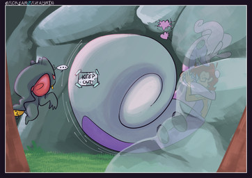 bow_ribbon ellipsis floating grey_body group head_tuft heart_emanata interspecies keep_out obscured_sex pink_eyes pokephilia sign trio tuft screamoshaymin nintendo pokemon hex_(screamoshaymin) mireu_(screamoshaymin) banette generation_3_pokemon generation_8_pokemon hisuian_form hisuian_goodra human mammal pokemon_(species) regional_form_(pokemon) hi_res signature