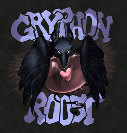 aggressive_fertilization beak bite biting_ovum black_background black_body feathered_wings feathers feral heart_symbol impregnation orange_eyes ovum ovum_bite ovum_with_heart simple_background sperm_cell sperm_cell_with_face sperm_dominating_ovum sperm_maw sticker tail text toony wings zoquete mythology avian gryphon mythological_avian mythological_creature 2026 english_text hi_res