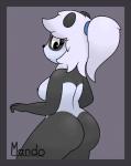 anthro big_breasts big_butt breasts butt female hair looking_back nipples nude ponytail solo thick_thighs white_hair mando dolly_may bear giant_panda mammal 2018 absurd_res hi_res