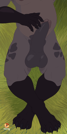anthro balls claws dakimakura erection fur genitals grass hair humanoid_genitalia humanoid_penis looking_at_viewer male nipples nude penis plant smile solo fyko_fox disney the_lion_guard the_lion_king janja_(the_lion_guard) hyena mammal 1:3 absurd_res dakimakura_design hi_res