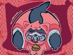 anthro baby_bodysuit clean_diaper clothed clothing diaper front_view male object_in_mouth onesie pacifier pacifier_in_mouth solo wearing_diaper smug_prince jeff_the_land_shark fish marine shark digital_media_(artwork)