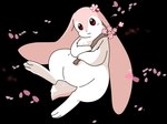 ambiguous_gender branch cherry_blossom feral flower fur long_ears pink_body pink_fur plant prunus_(flower) red_eyes scut_tail short_tail solo spring_(season) tail pixiv_id_4791324 2channel koshinism nan-j kenma-kun lagomorph leporid mammal rabbit alpha_channel