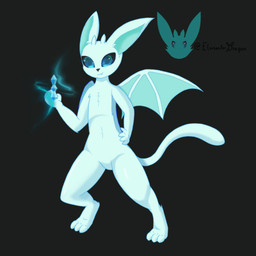 anthro blue_eyes ear_markings fur male markings paws solo tail tail_markings white_body wings elementerdragon elysium_dragons microsoft mythology ori_(series) xbox_game_studios fan_character dragon mythological_creature mythological_scalie scalie 1:1 digital_media_(artwork) hi_res shaded sketch