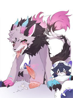 >_< age_difference ahegao animal_genitalia animal_penis anthro anthro_on_feral anthro_penetrating bestiality blush bodily_fluids duo erection eyes_closed feral feral_penetrated fur genital_fluids genitals heart_eyes heart_symbol horn larger_sub looking_pleasured male male/male male_penetrated male_penetrating nervous nude older_on_young older_penetrated penetration penis precum sex size_difference smaller_penetrated submissive tail tattoo wings young appledogg mythology avian bird dragon furred_dragon furred_scalie mythological_creature mythological_scalie scalie 3:4 absurd_res hi_res