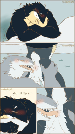 anal anthro anthro_on_anthro anus arm_support balls barely_visible_genitalia barely_visible_penis black_body black_fur blush bodily_fluids butt butt_grab crossed_arms dialogue dominant dominant_anthro dominant_male duo emanata fist fluffy foreplay fur fuzzy genitals grey_body grey_fur hand_on_butt ice imminent_sex interspecies jewelry licking looking_pleasured male male/male muscular muscular_anthro muscular_male narrowed_eyes necklace necklace_only nude on_ice open_mouth oral orange_eyes outside partially_submerged penis perineum predator/prey profanity rimming rimming_male sex sharp_teeth simple_background stuttering submissive submissive_anthro submissive_male sweat tail teeth tongue tongue_out tooth_necklace underwater water white_eyes lovebuffpg45 avian bird emperor_penguin fish leopard_seal mammal marine penguin pinniped seal comic hi_res signature