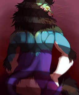anthro arm_tuft back_muscles butt countershade_arms countershade_butt countershading hand_on_hip looking_at_viewer looking_back looking_back_at_viewer male male_anthro mane muscular muscular_anthro muscular_male nude nude_anthro nude_male rear_view simple_background solo standing tail tuft whiskers chubchow bo_(chubchow) felid lion mammal pantherine 2017 5:6 absurd_res hi_res